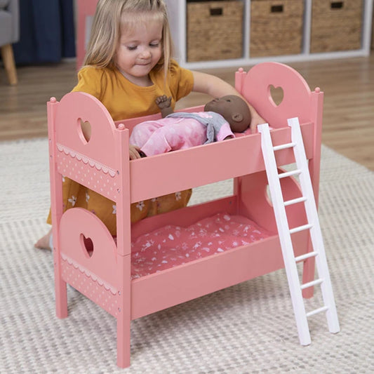 Emery's World - Pretend & Play Double Doll Bed - Best for Ages 3 to 6 - US 3723