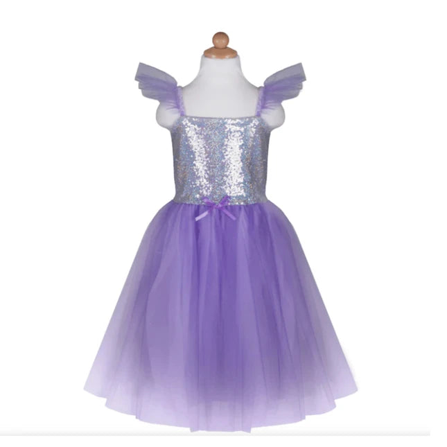 Lilac Sequins Princess Dress - Size 3-4 - Best for 3 year olds - US 5352