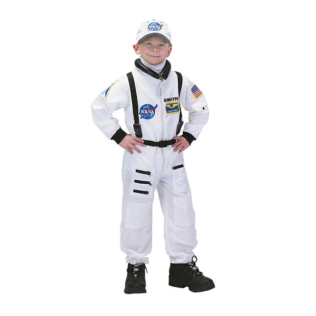 Personalized Jr. Astronaut Suit with Cap - White - US 4343