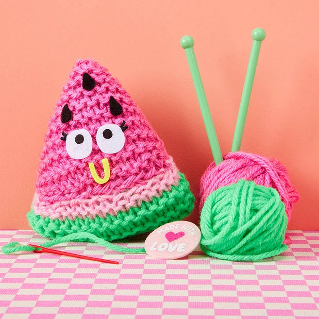 Snack Knit Kit - Watermelonie - Best Arts & Crafts for Ages 8 to 12 - US 1677