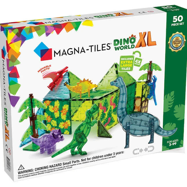 Magna-Tiles Dino World XL - 50 pc - Best for Ages 3 to 6 - US 8177