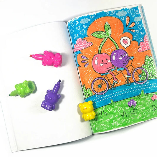 Bear Besties Stacking Highlighters - Set of 5 - Best for Ages 6 to 12 - US 6839