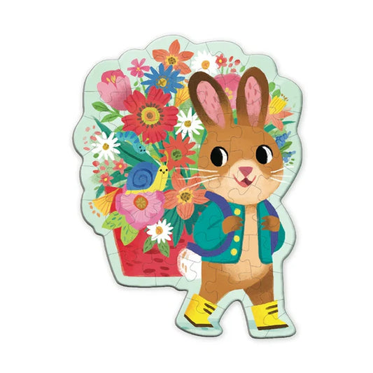 Bunny Bouquet 48 Piece Scratch & Sniff Shaped Mini Puzzle - US 6731