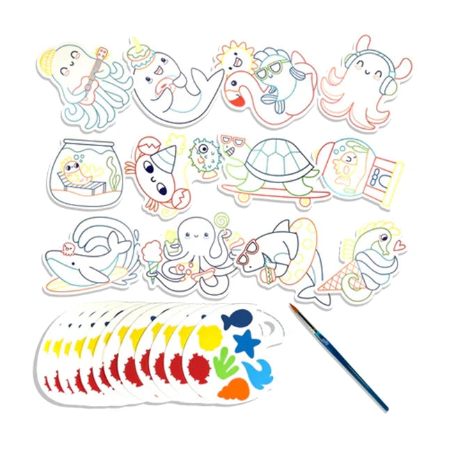 Playful Painters - Ocean Fun - Best Arts & Crafts for Ages 4 to 7 - US 8685