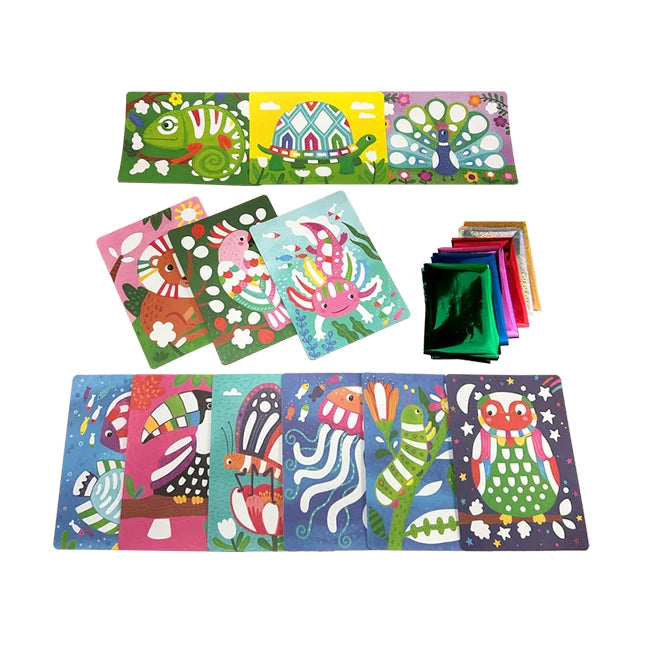 Foil-Tastic Foil Art Kit - Awesome Animals - Best for Ages 6 to 8 - US 3205