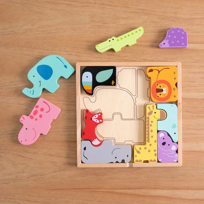 Animal Block Puzzle - Best Early Learning Toys for Babies - US 6012