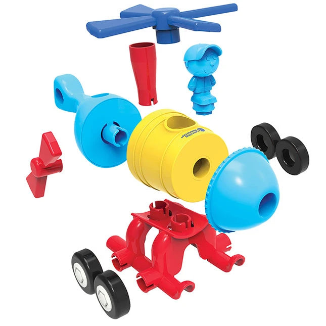 1-2-3 Build It Rocket-Train-Helicopter - Best for 2 year olds - US 5844