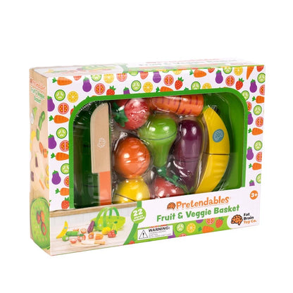 Pretendables Fruit &amp; Veggie Basket - Best for 3 year olds - US 6013