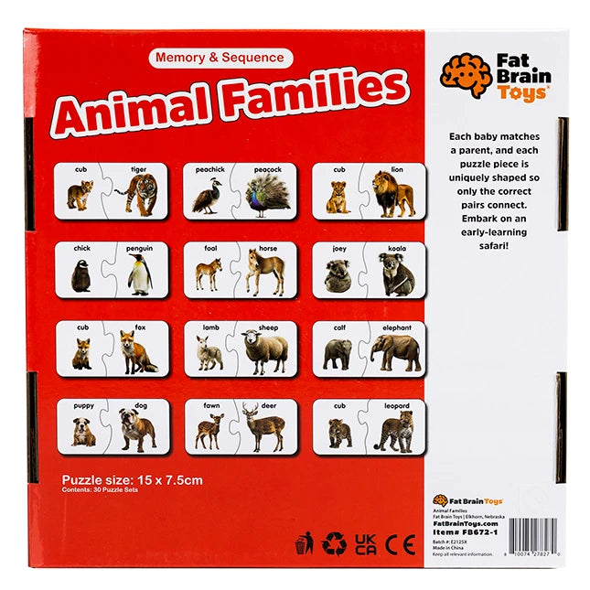 Animal Families - Best Early Learning Toys for Ages 2 to 4 - US 2709