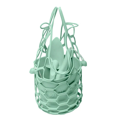 Scrunch Set Bucket Spade &amp; Beach Bag - - Fat Brain Toys - US 4389