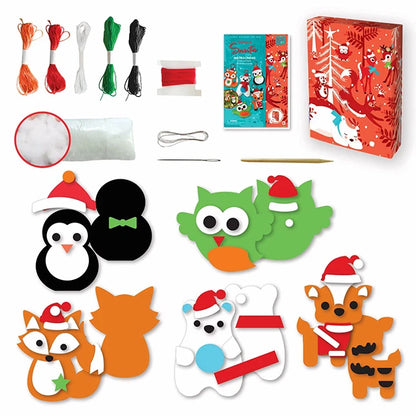 Box CanDIY Totally Santa Make Your Own Felt Animal Ornaments - US 6058
