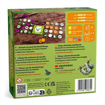 Animals of the World Bingo - Best Games for Ages 8 to 12 - US 9836