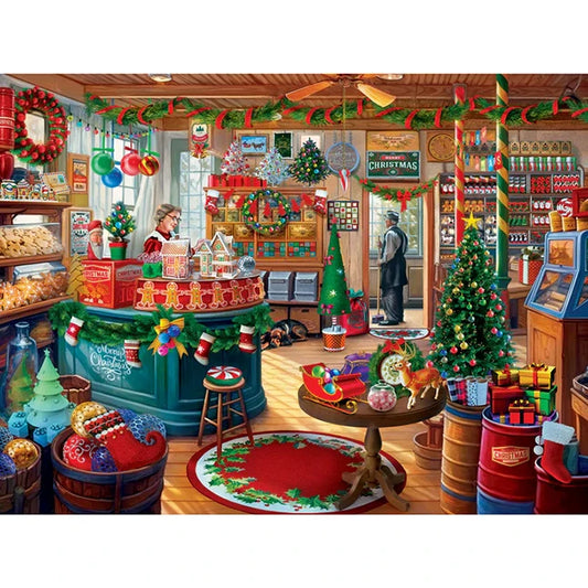 Mistletoe Market EZ Grip Large 300 pc Puzzle - - Fat Brain Toys - US 7969
