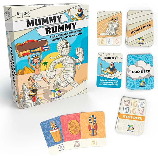 Mummy Rummy 30th Anniversary Edition - Best Games for Ages 8 to 12 - US 3012