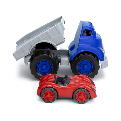Green Toys Flatbed with Red Race Car - Best for 1 year olds - US 6335