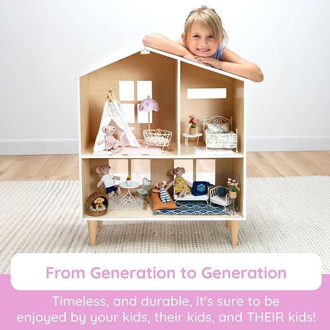 Whiskerwood Hollow Deluxe Wooden Dollhouse - Best for Ages 3 to 10 - US 7558