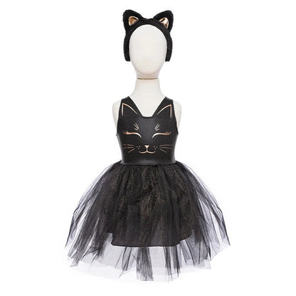 Black Cat Dress &amp; Headpiece - Size 5-6 - Best for Ages 5 to 6 - US 4206