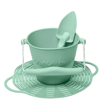 Scrunch Set Bucket Spade &amp; Beach Bag - - Fat Brain Toys - US 6639