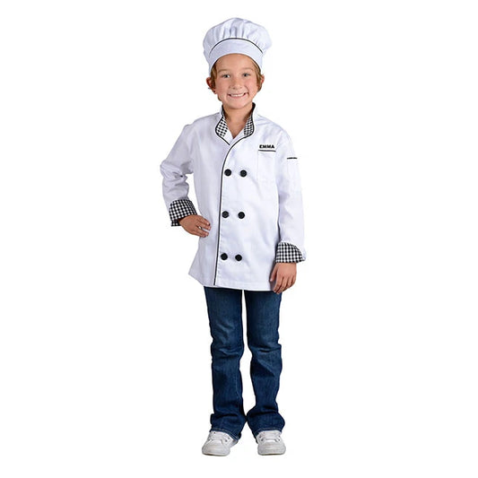 Personalized Jr. Chef Jacket with Hat - - Fat Brain Toys - US 3862