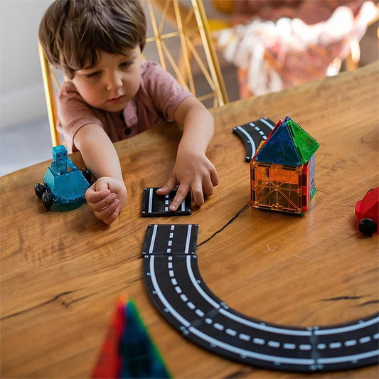 Magna-Tiles XTRAS Roads 12-Piece Set - Best for Ages 3 to 5 - US 4768