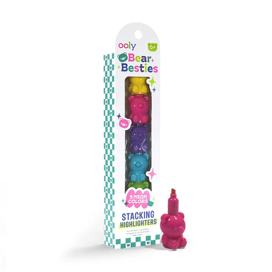 Bear Besties Stacking Highlighters - Set of 5 - Best for Ages 6 to 12 - US 6839
