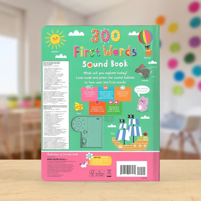 300 First Words Sound Book - Best Baby Toys &amp; Gifts for Ages 0 to 3 - US 3705