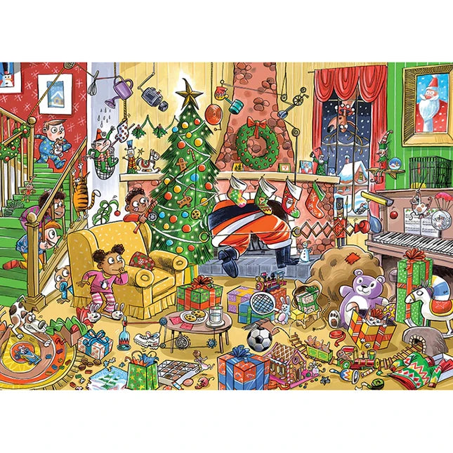 DoodleTown Catching Santa 1000 pc Puzzle - Best Puzzles for Babies - US 3003