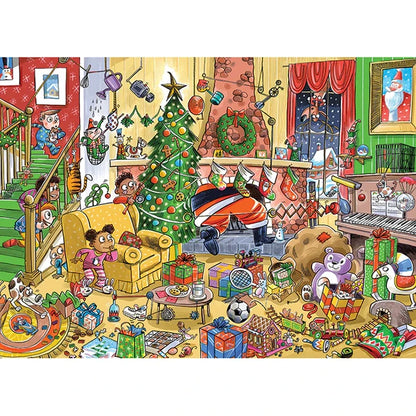 DoodleTown Catching Santa 1000 pc Puzzle - Best Puzzles for Babies - US 3003