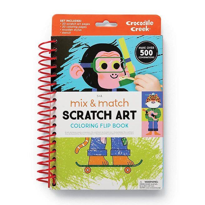 Mix &amp; Match Scratch Art Coloring Flip Book - Animals - US 0901