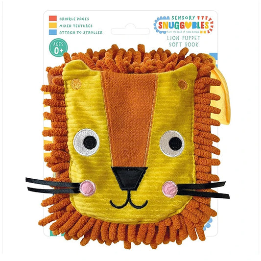 Sensory Snuggables Cloth and Puppet Book - Lion - - Fat Brain Toys - US 7719