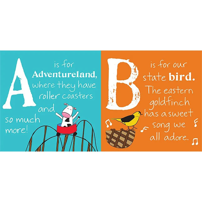 ABCs of Iowa Book - Best Baby Toys &amp; Gifts for Ages 0 to 5 - US 6147