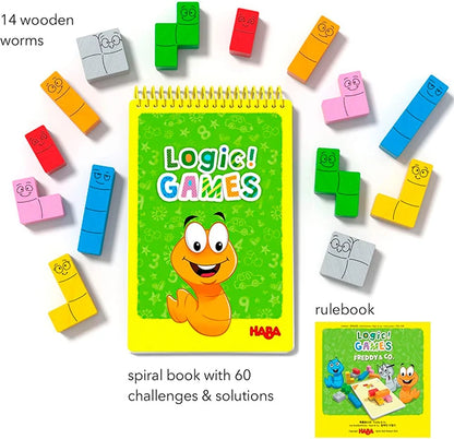 Logic! Games - Happy Worms - Best Brainteasers for Ages 5 to 9 - US 6016