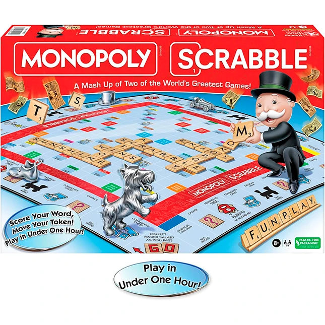 Monopoly Scrabble - Best Games for Ages 8 to 12 - Fat Brain Toys - US 9021