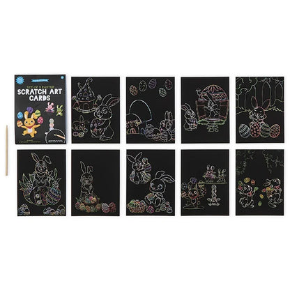 Set of 9 Easter Scratch Art Cards - Best Arts &amp; Crafts for Ages 5 to 9 - US 2161