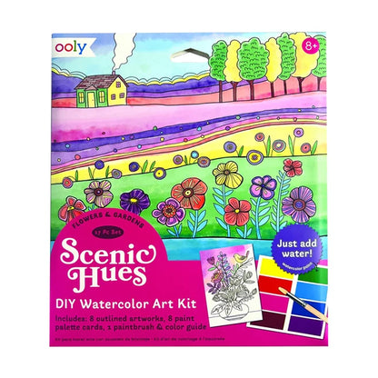 Scenic Hues D.I.Y. Watercolor Kit Flowers &amp; Gardens - US 9904