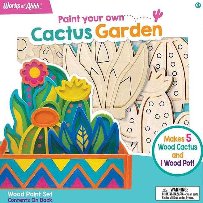 Works of Ahhh Paint Your Own Cactus Garden - Best for Ages 6 to 11 - US 1234
