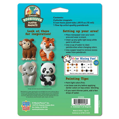 Jr. Zookeeper Plaster Magnets 4 Pack - Best for Ages 4 to 10 - US 8054