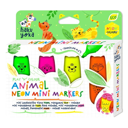 Animal Neon Mini Markers - - Fat Brain Toys - US 5489