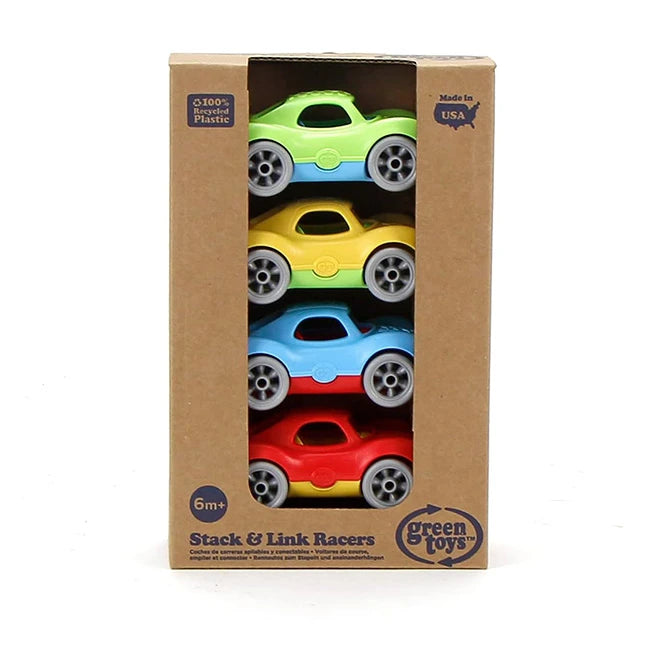 Green Toys Stack &amp; Link Racers - Best for Ages 1 to 4 - US 4248