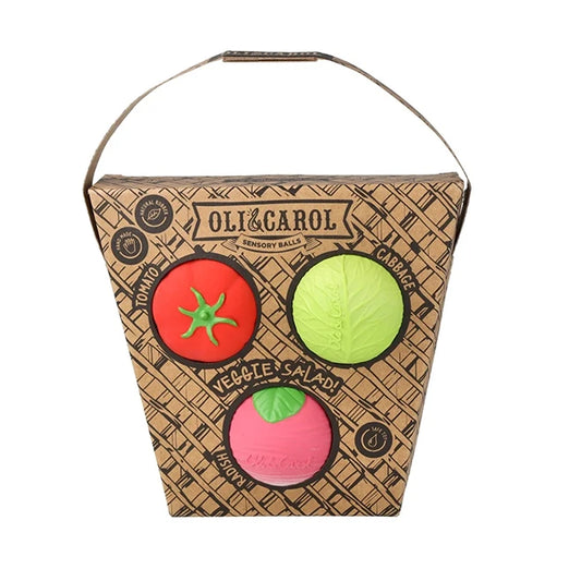 Oli &amp; Carol Baby Sensory Ball - Veggie Salad - - Fat Brain Toys - US 3657
