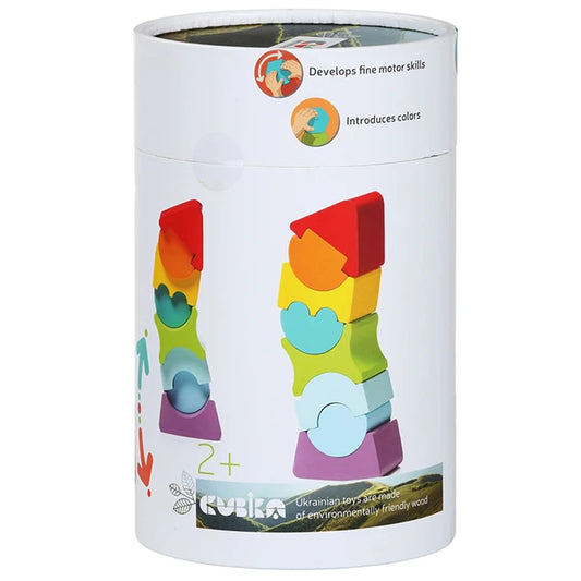 Cubika Wooden Flexible Tower - - Fat Brain Toys - US 1262